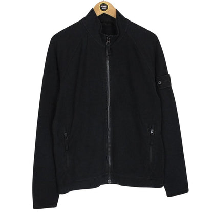 Stone Island Ghost AW 2017 Black Full Zip Resin Cotton Sweatshirt Jumper