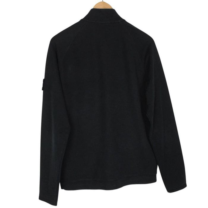Stone Island Ghost AW 2017 Black Full Zip Resin Cotton Sweatshirt Jumper