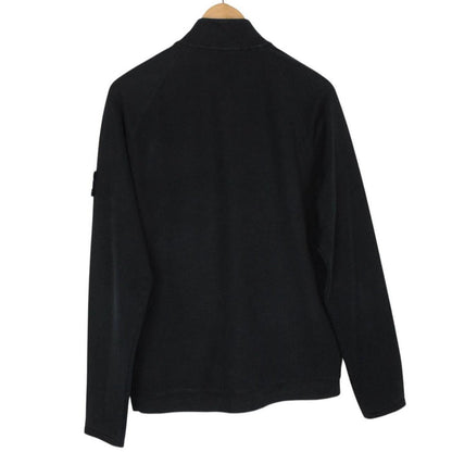 Stone Island Ghost AW 2017 Black Full Zip Resin Cotton Sweatshirt Jumper