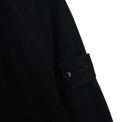 Stone Island Ghost AW 2017 Black Full Zip Resin Cotton Sweatshirt Jumper