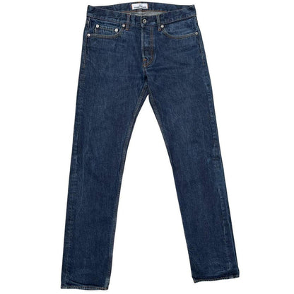 Stone Island Navy Blue Slim Fit Denim Jeans