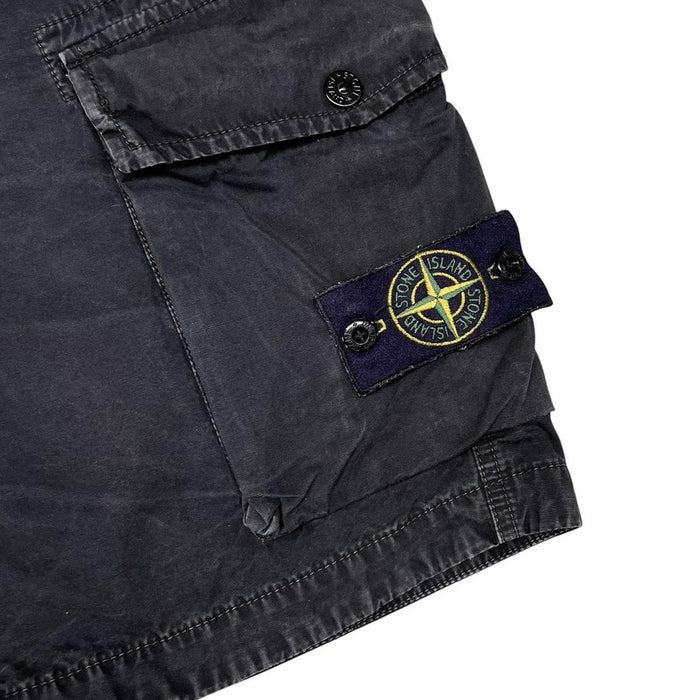 Stone Island SS 2019 Black Bermuda Cotton Cargo Shorts
