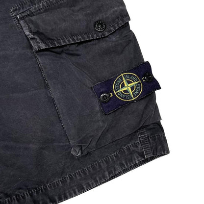 Stone Island SS 2019 Black Bermuda Cotton Cargo Shorts