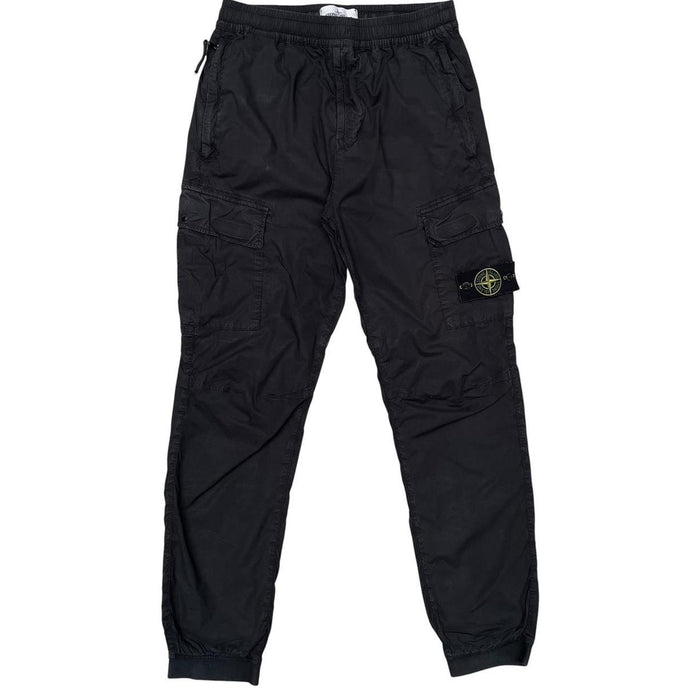 Stone Island SS 2021 Black RE-T Fit Cargo Trousers