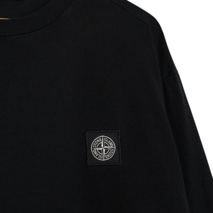 Stone Island SS 2022 Black Long Sleeve Compass T-Shirt
