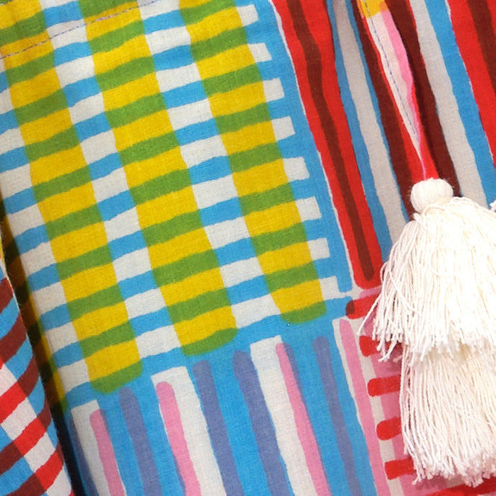 Stripe Illusion Butterfly Caftan in color multi