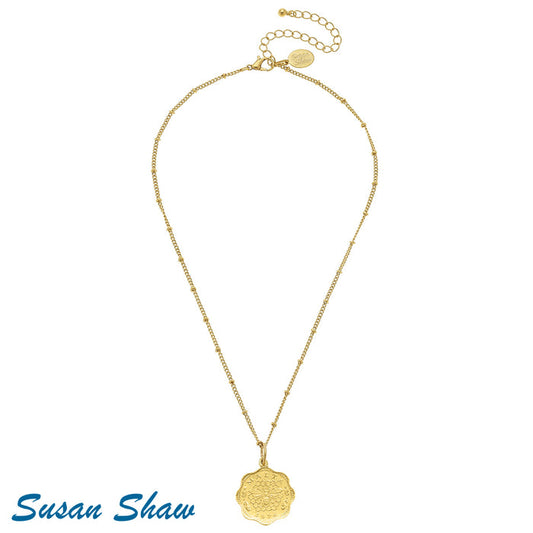 Susan Shaw Dainty Malta Coin Necklace