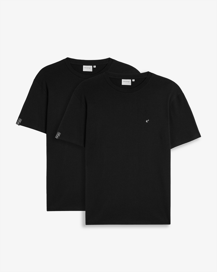 The Forever T-shirt 2-Pack in black — two tees featuring a small white chest logo