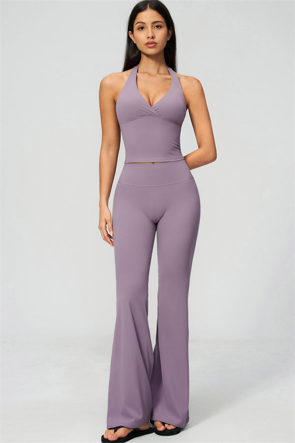 The Lox Crop top Flared Leggings 2-Piece Set
