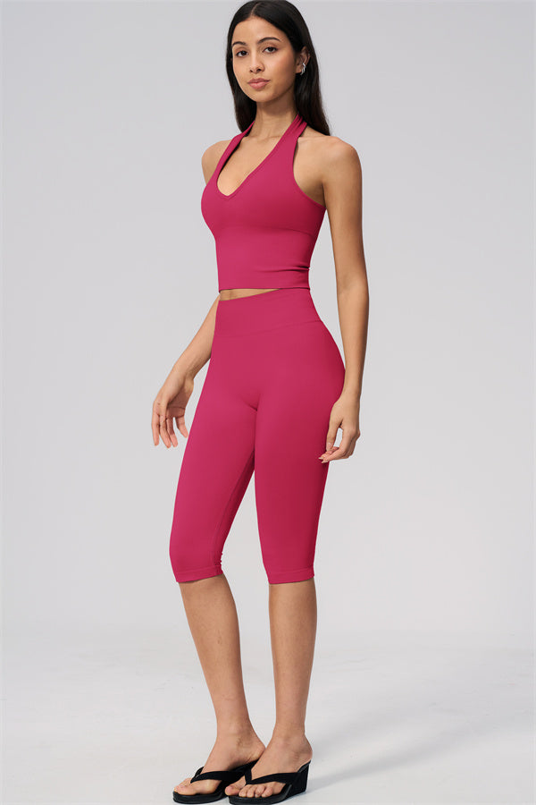 The New Allure Halter Top Capri Leggings 2-Piece Set