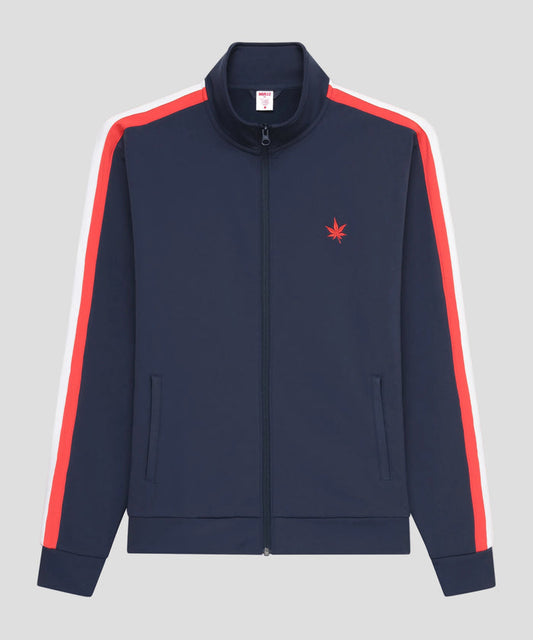 Tipped Warm Up Jacket 2.0 in Navy Red White