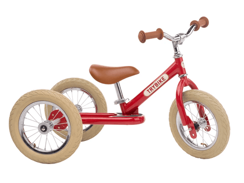 Vintage Red Trybike 2-in-1 steel balance bike and tricycle