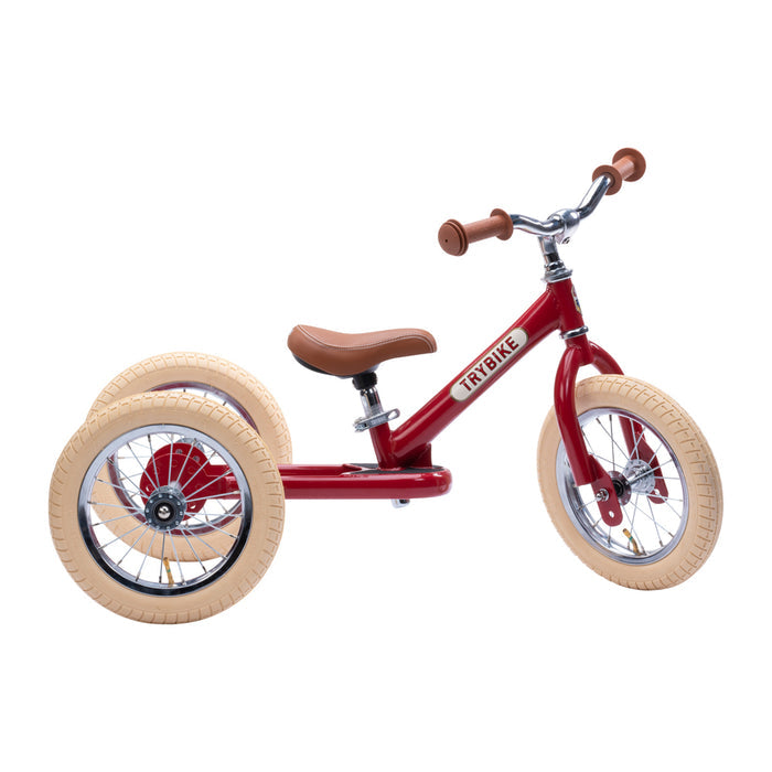Vintage Red Trybike in tricycle mode for young toddlers