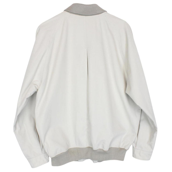 Vintage 90s Burberry Beige Cotton Blend Bomber Jacket