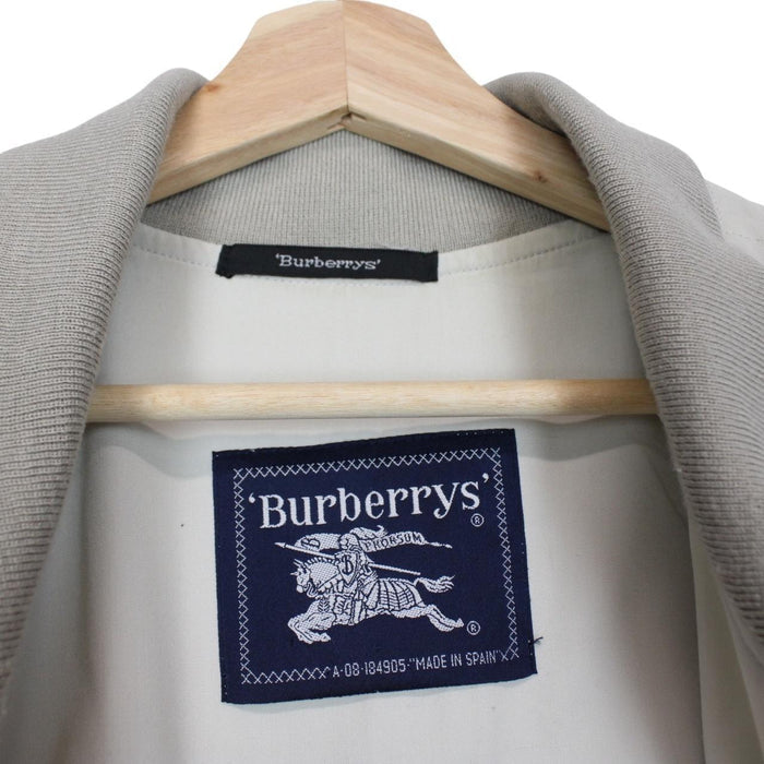 Vintage 90s Burberry Beige Cotton Blend Bomber Jacket
