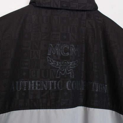 Vintage 90s MCM Grey and Black Full Zip Logo Jacket