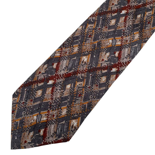Vintage Giorgio Armani Multicoloured Abstract Silk Tie