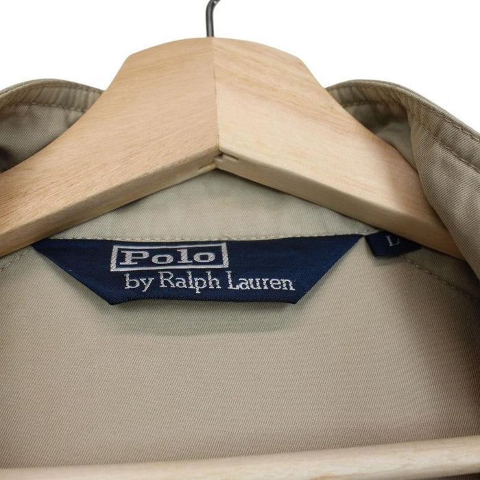 Vintage Polo Ralph Lauren Beige Full Zip Military Multi Pocket Jacket