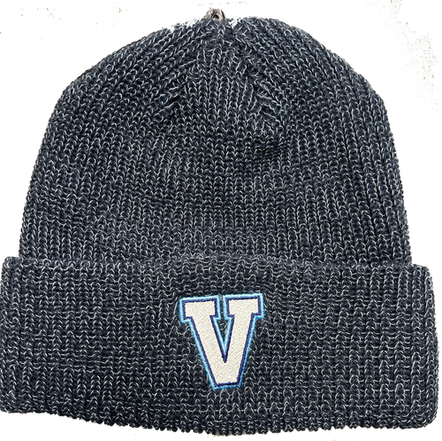 Waffle Knit Tri Colored Cuffed Beanie