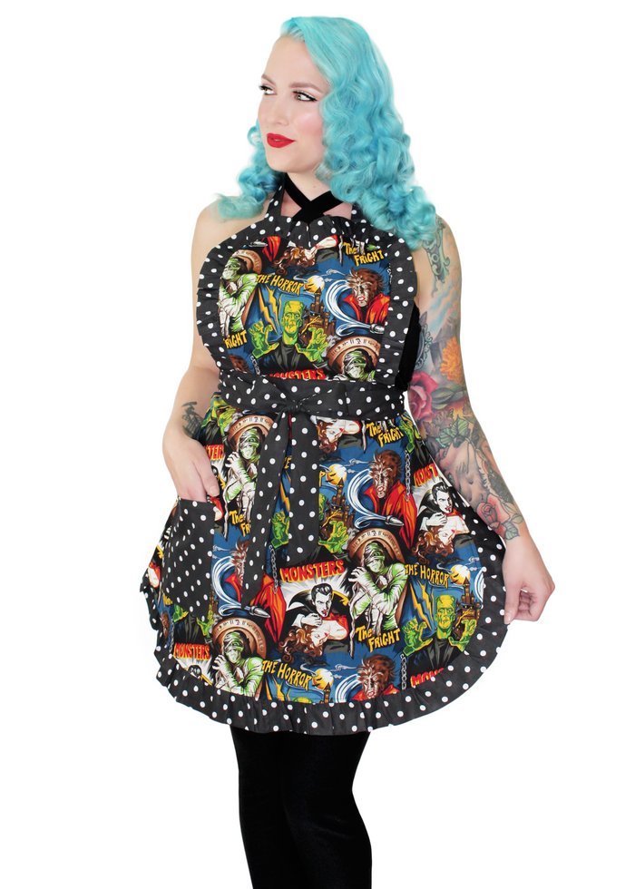 "Whisked Away" Hollywood Monsters Apron