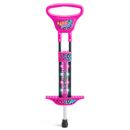 Wild Rider Light Up Pogo Stick – Pink Leopard