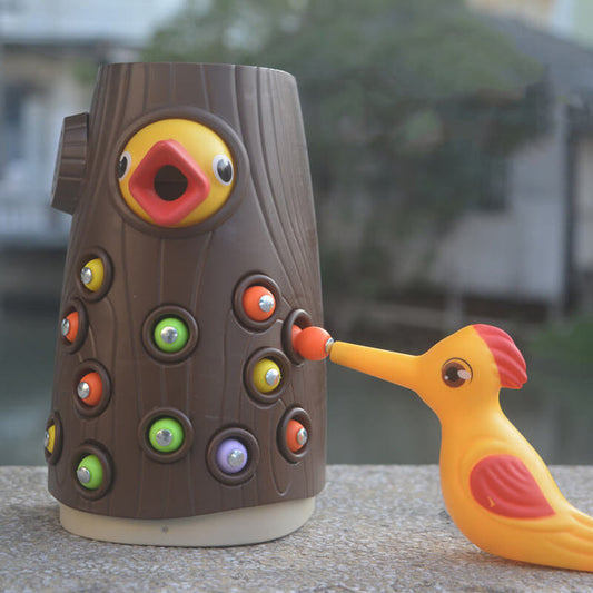 Woodpecker Toy For Kids | Magnetic Catch The Worm Game
