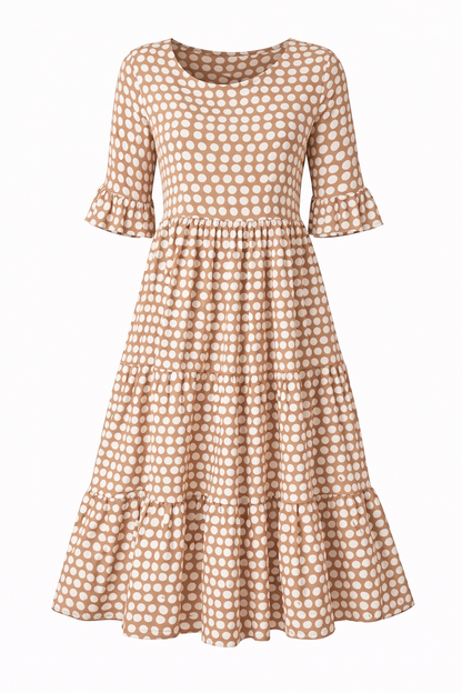Zerelle | Short Sleeve Midi Dress