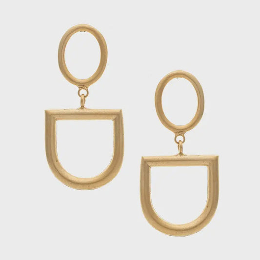 Zoe Gold Oval Earring